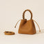 First Layer Leather One-shoulder Crossbody Vegetable Basket Bucket Bag