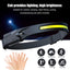 COB LED Induction Riding Headlamp Flashlight USB Rechargeable Waterproof Camping Headlight With All Perspectives Hunting Light