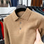 Men's Turn-over Collar Polo Shirt Knitwear Fashion Long Sleeve Bottoming Shirt