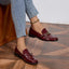 Casual All-Match Patent Leather Square Toe Leather Shoes