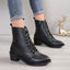 British Style Women's Casual Trend High-top Zipper Fashion Leather Boots