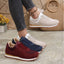 Women's Canvas Round Toe Shallow Mouth Lace-up Casual Shoes