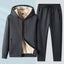 Autumn And Winter Warm Leisure Sports Men's Coat Hooded Jacket Blouse And Pants