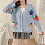 Handmade Embroidery High-end Cardigan Korean Style Design Heavy Work Sweater