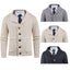 New Men's Long-sleeve Cardigan Sweater Coat Plus-sized