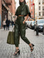 Olive Green Faux Leather Crop Top & High-Waist Belted Pants Set