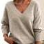 Womens Sweaters Casual Drop Shoulder Long Sleeve V Neck Pullover Tops Trendy Fall Fashion Clothes