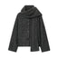 Women's Short Woolen Coat Matching Scarf