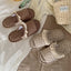 Home Style Vintage Floral One Word Four Seasons Universal Cotton Slippers Female