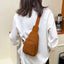 Flannel Corduroy Casual Simple Large Capacity Cross-body Shoulder Chest Bag