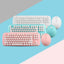 Wireless Keyboard And Mouse Set Girls Color Retro