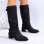 Stylish And Comfortable Buckle Chunky Heel Women's Boots