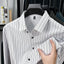 Spring And Autumn New Vertical Striped Shirt Men