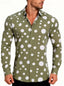 A Casual And Versatile Long-sleeved Shirt With Polka Dot Prints For Teenagers And Men
