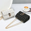 Woolen Twist Lock Shoulder Bag Versatile Women's Bag Gold Silk Contrast Color