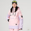 Contrast Color Windproof Water Breathable Couple Ski Hoodie