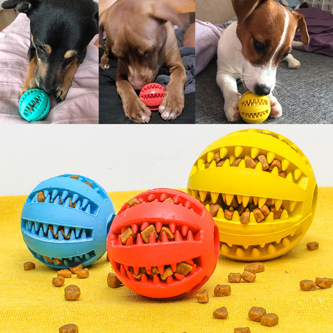 Pet Slow Feeder Dog Toy Cute Funny Rubber Dog Ball Toy Main Image