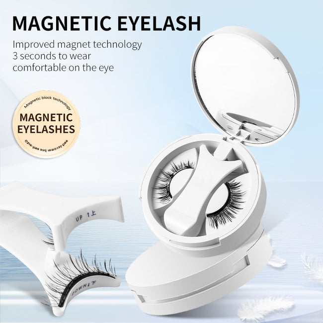 Magnetic False Eyelashes Integrated Storage Box Glue-free Magnet False Eyelashes Natural Makeup Tools With Applicater Main Image