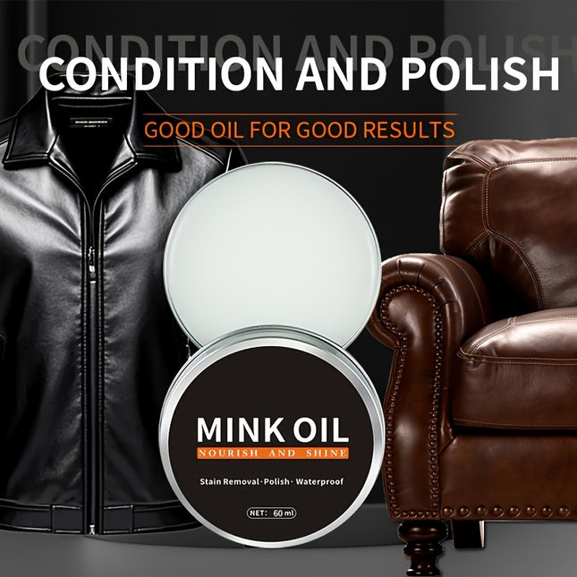 Leather Care Colorless Nourishing Cream With Cleaning Sponge