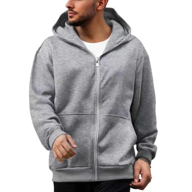 Backpack Men's Loose Sports And Leisure Hooded Zipper Sweatshirt Main Image