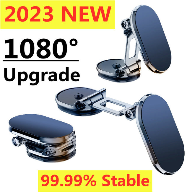 Rotate Metal Magnetic Car Phone Holder Foldable Universal Mobile Phone Stand Air Vent Magnet Mount GPS Support Hover Image