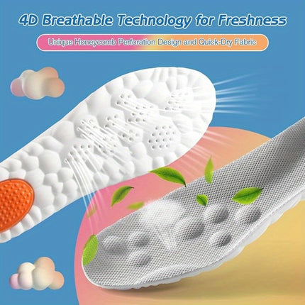 Memory Foam Insoles With Heel Pads Comfort Fatigue Relief