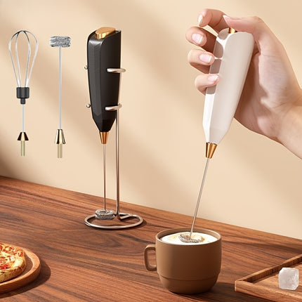 Battery Powered Milk Frother With 304 Stainless Steel Whisk