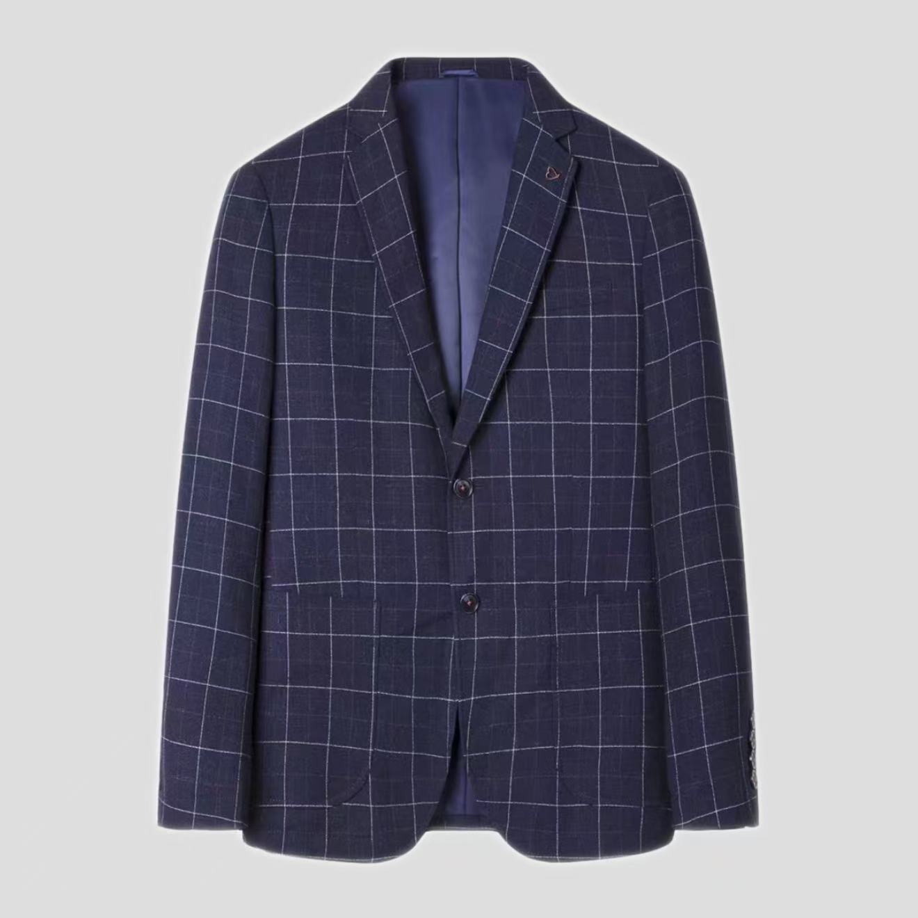 New Casual Men's Jacquard Checkered Suit