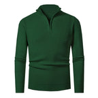 Men's Solid Color Half Zipper Sweater