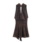 Animal Print Double Breasted Mini Dress