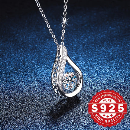 S925 Sterling Silver Pendant Necklace Cubic Zirconia