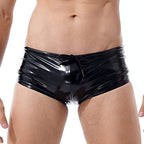 Sexy Bright Mirror PU Leather Men's Underwear Leather