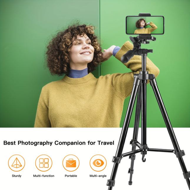 UEGOGO Aluminum Tripod With Gimbal Head 129.54cm For Phones