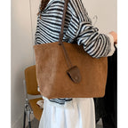Autumn Winter Retro Suede Large Capacity High-end Shoulder Bag