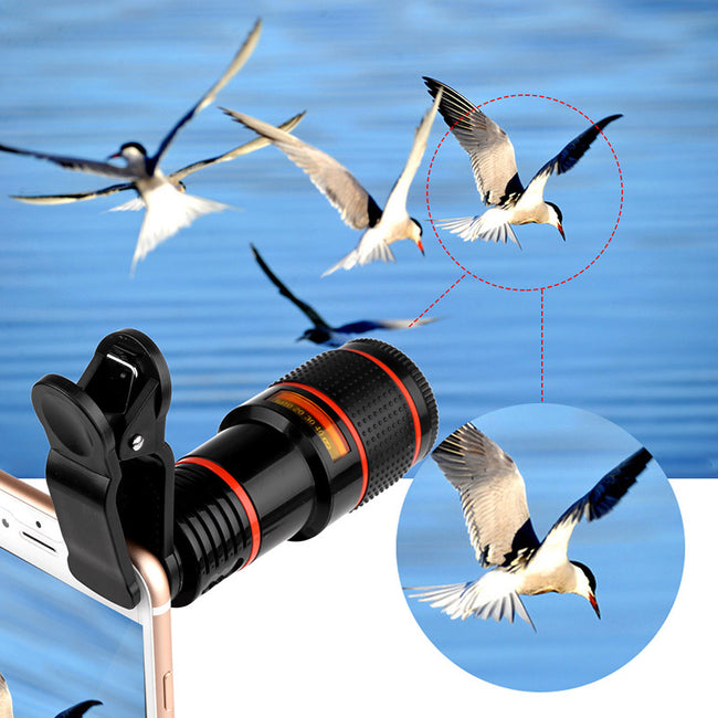 Zoom Mobile Phone Clip-On Retractable Telescope Camera Lens For  Galaxy S3 S4 S5 S6 S7 Edge Phone Hover Image