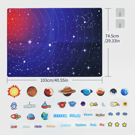 Space Themed Story Board Set 41Pcs For Learning And Play