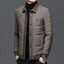 Padded Coat Lapel Round Hem Jacket