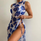 European And American Sexy Blouse Single Yarn Split Swimsuit Women's Bikini