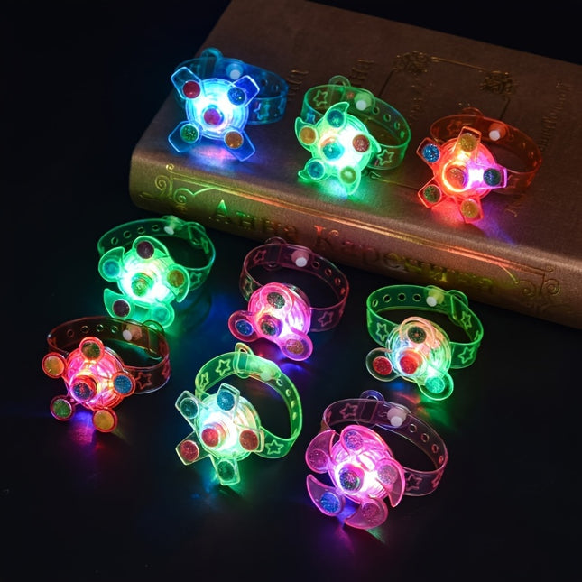 LED Light Up Fidget Spinner Bracelets Assorted Colors