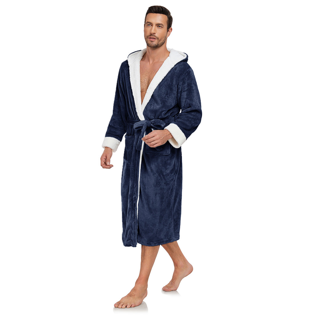 RONGTAI Ladies Long Fleece Bathrobe