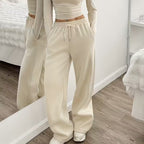 European And American Women's New Long Sleeve Solid Color Vest Pants Suit
