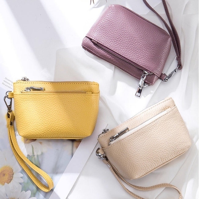 Leather Change Zipper Multifunctional Clutch Hover Image