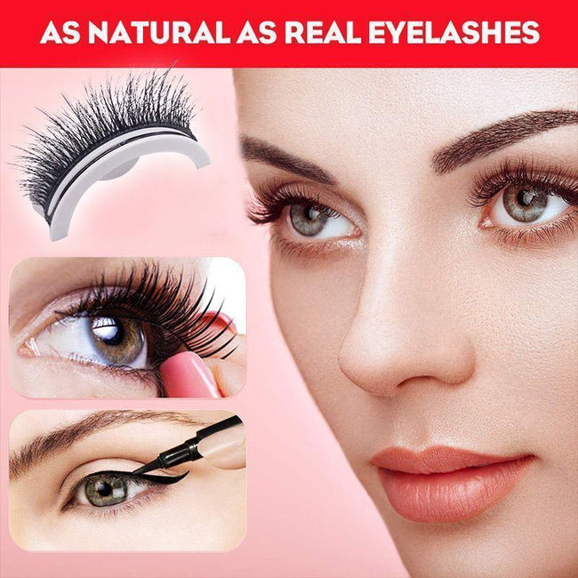 Reusable 3D Mink Lashes Natural False Eyelashes Self Adhesive Fake Glue Free Makeup Eyelash Extension Silk Main Image