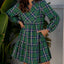 Women's Leisure Pullover Printed Plaid Dress