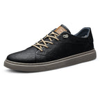 Two-layer Cowhide Casual Sneakers Low-top Men's Shoes