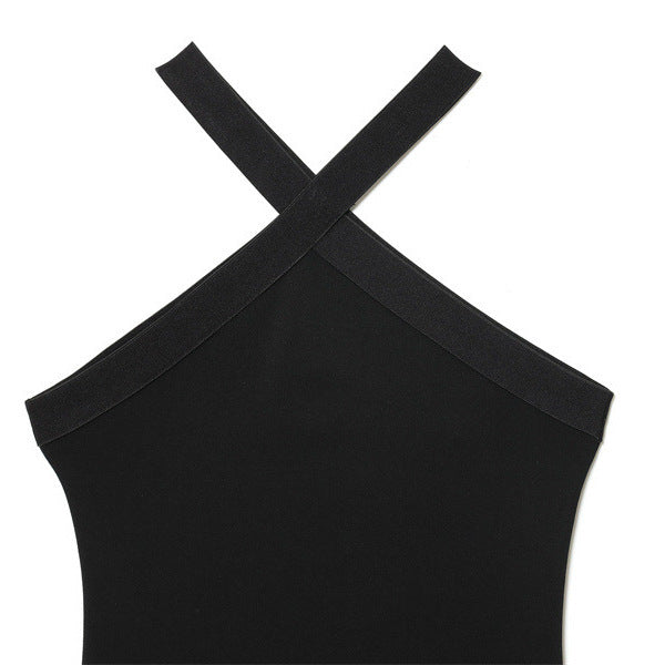 Halter Off-the-shoulder Stretch Tassel Dress For Women