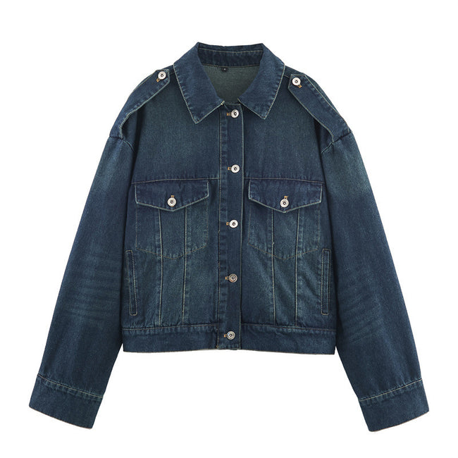 Short Slimming Denim Jacket Casual Jeans Main Image