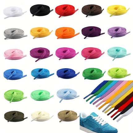 Two Pack Multicolor Flat Shoelaces For Sneakers Casual