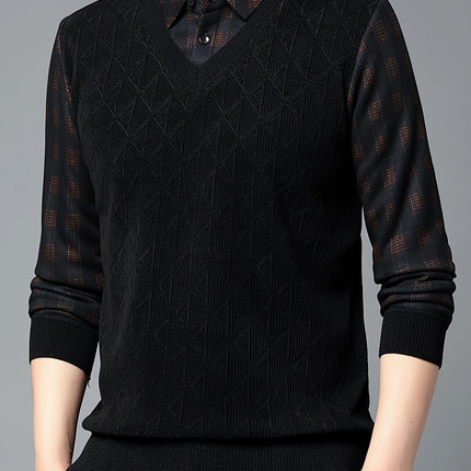 Mens Winter Collar Sweatshirt Velvet Lining Cozy Warmth