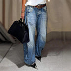 Wide Leg Jeans Stretch Fashion Casual